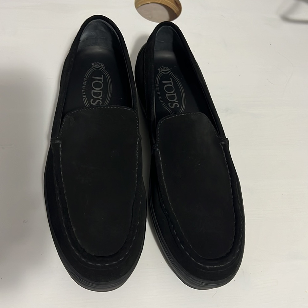 Tod's Black Suede Loafer Size Women’s 9